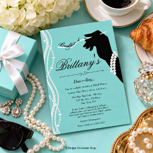 Invitation Petite Robe Noire Glamour Mariage