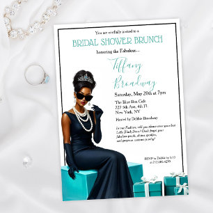 Invitation Petite Robe Noire Glamour Mariage