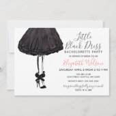 Invitation Petite robe noire haute talons Bachelorette Party (Devant)