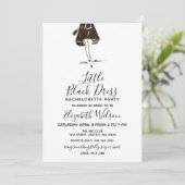 Invitation Petite robe noire haute talons Bachelorette Party (Debout devant)