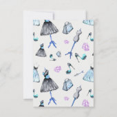 Invitation Petite robe noire Stilettos Bachelorette (Dos)