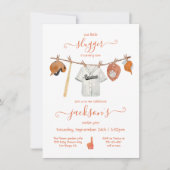 Invitation Petite salope de baseball Clothesline fête d'anniv (Devant)