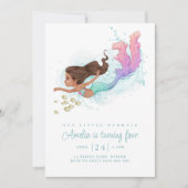 Invitation Petite Sirène, sous l'invitation d'anniversaire de (Devant)