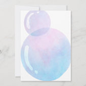 Invitation Petite Sirène Sur Le Chemin Baby shower Aquarelle (Dos)