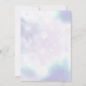 Invitation Petite sirène violet Baby shower rose (Dos)