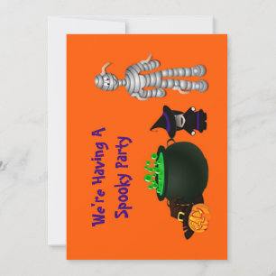 Invitation Petite sorcière et amis