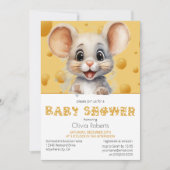 Invitation Petite souris dans le Baby shower au fromage (Devant)