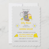 Invitation Petite souris manger baby shower de fromage Invita (Devant)