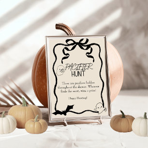Invitation Petite sucette Chasse au trésor Jeu de Baby Shower