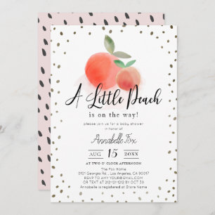 Invitation Petite teinte d'eau Baby shower blanc