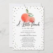 Invitation Petite teinte d'eau Baby shower blanc par courrier (Devant)