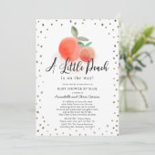 Invitation Petite teinte d'eau Baby shower blanc par courrier (Debout devant)
