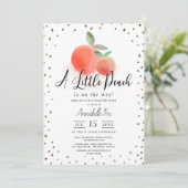Invitation Petite teinte d'eau blanc Baby shower virtuel (Debout devant)