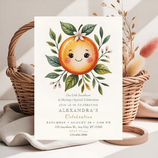Invitation Petite Thème de Fête Citrus