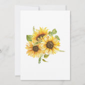Invitation Petite Tournesol Sur Le Chemin Baby shower (Dos)