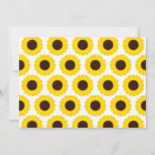 Invitation Petite tournure de tournesol un premier anniversai (Dos)