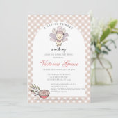 Invitation Petite Turquie Baby shower fille d'automne (Debout devant)