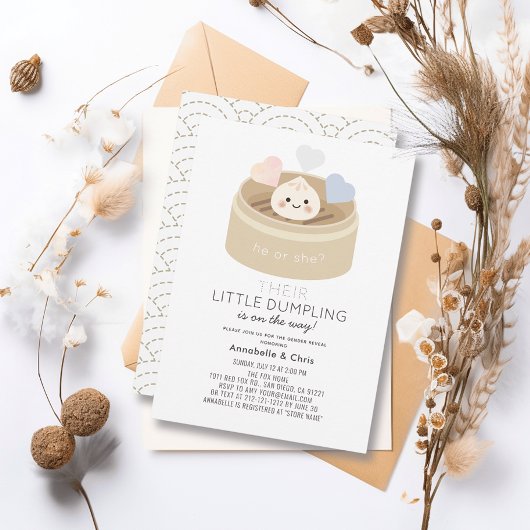 Invitation Petite vaisselle à vapeur Révélation de genre