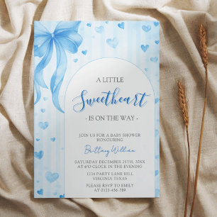 Invitation Petite Valentine Amour Arc-en-ciel Bleu Baby Showe