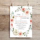 Invitation Petite végétation fleurie rose pâle à automne citr