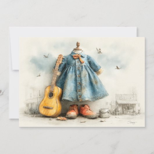 Invitation Petite violoniste – Fille de 1 an (Devant)