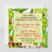 Invitation Petite visite rouge d'anniversaire de capuchons (Dos)
