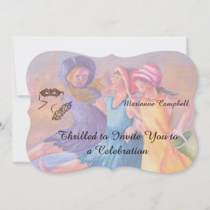 INVITATION PETITES AMIES DE PLAGE PERSONNALISABLES