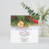 Invitation Petites boules de Noël Fête des mariées (Debout devant)