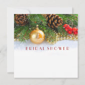 Invitation Petites boules de Noël Fête des mariées (Dos)