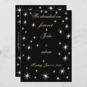 Invitation petites étoiles (Devant / Derrière)