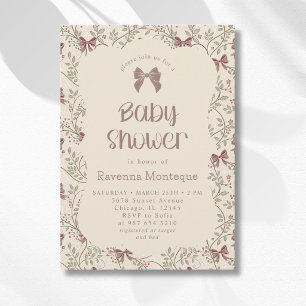 Invitation Petites Feuilles de Sauge Citrouille Baby Shower