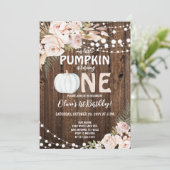 Invitation Petites filles Citrouilles 1er anniversaire (Debout devant)