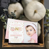 Invitation Petites filles Citrouilles 1er anniversaire Photo