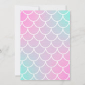 Invitation Petites filles de Mermaid 5e anniversaire Invitati (Dos)