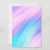 Invitation Petites filles Modernes Pink Blue Purple Paint Smu (Dos)