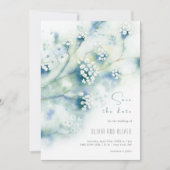 Invitation Petites Fleurs Blanches Enregistrer La Date (Devant)