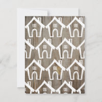 Petites maisons blanches sur du bois marron Nous a