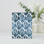 Invitation Petites maisons blanches sur le bois bleu Nous avo (Debout devant)