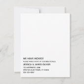 Invitation Petites Maisons Blanches Turquoise Grunge We Moved (Dos)