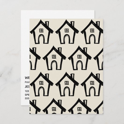 Invitation Petites Maisons Noires, Nous Avons Déplacé Des Car (Devant / Derrière)