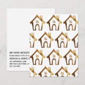 Invitation Petites maisons que nous avons déplacé Gold et Whi (Devant / Derrière)