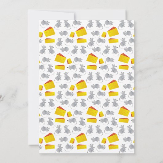 Invitation petites moules et fromage à cadre jaune (Dos)