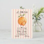 Invitation Petites Oranges Cutie Baby shower Toile (Debout devant)