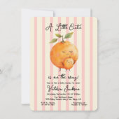 Invitation Petites Oranges Cutie Baby shower Toile (Devant)