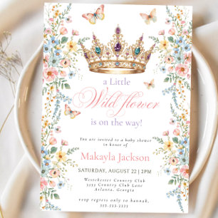 Invitation Petites Papillons Fleuris Baby Shower