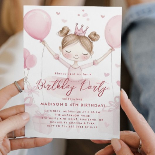Invitation Petites princes et fête d'anniversaire de la Couro