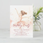 Invitation Petites princes rose et beige fête d'anniversaire (Debout devant)