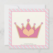 Invitation Petites princesses 1er anniversaire rose bleu (Dos)
