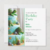 INVITATION PETITES TORTUES ANNIVERSAIRE DE ENFANT (Dos)