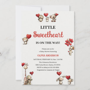 Invitation Petits animaux de la Saint-Valentin pour Baby Show
